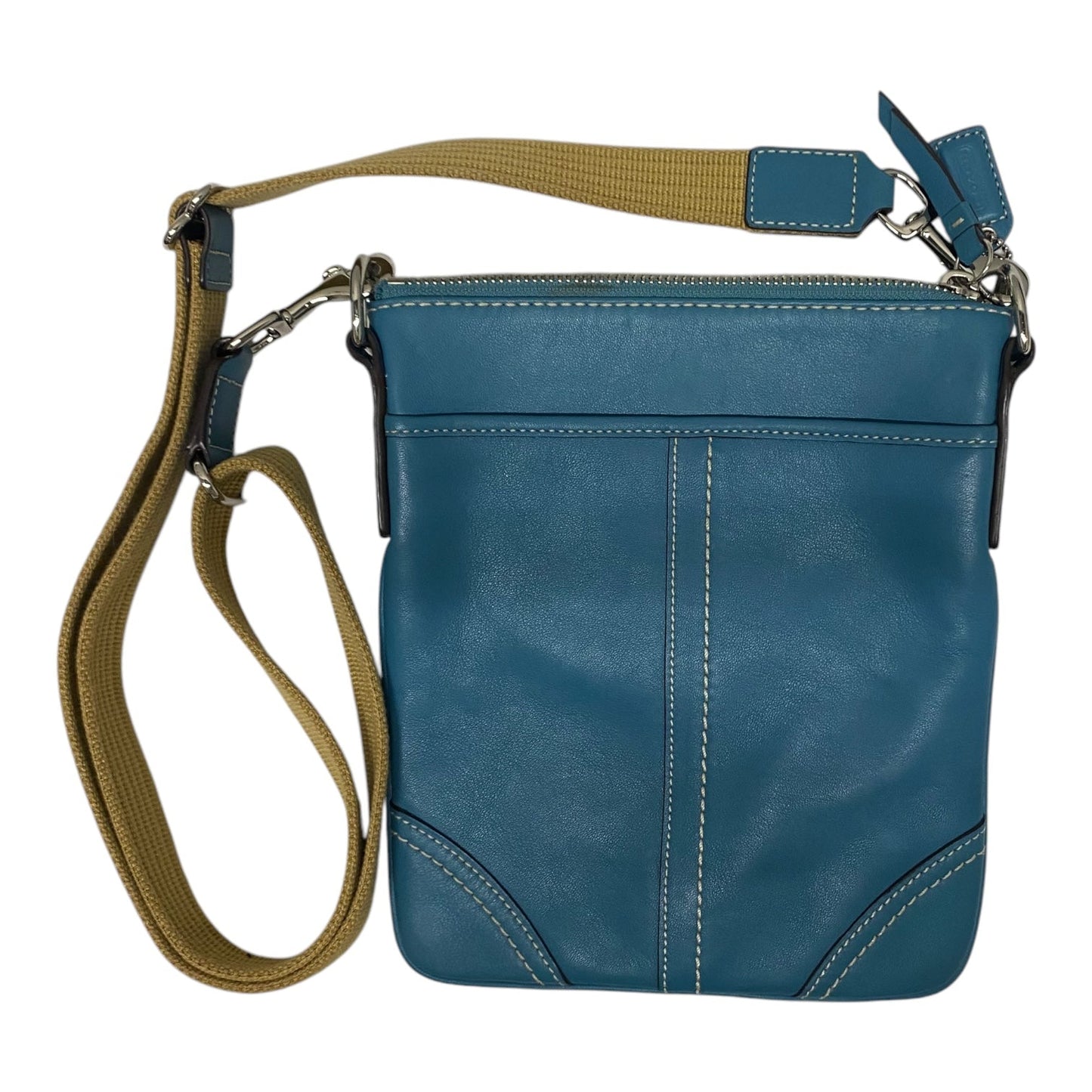 Crossbody Designer By Coach In Blue, Size:Small