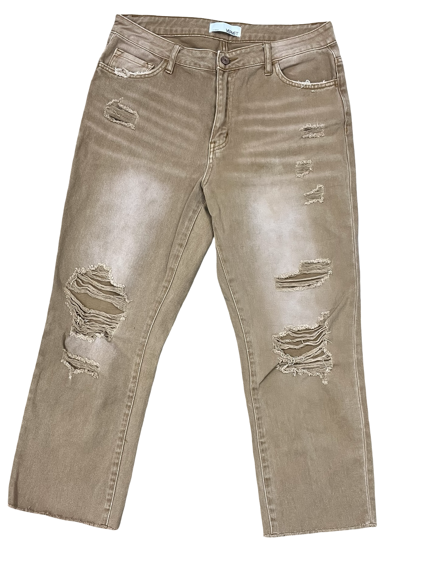 Jeans Wide Leg By Vervet In Brown Denim, Size:10