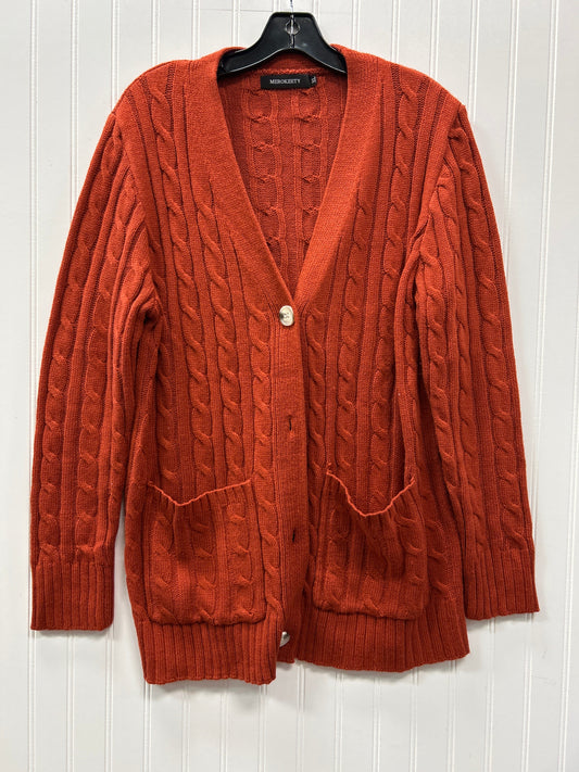 Sweater Cardigan By Merokeety In Orange, Size:Xl