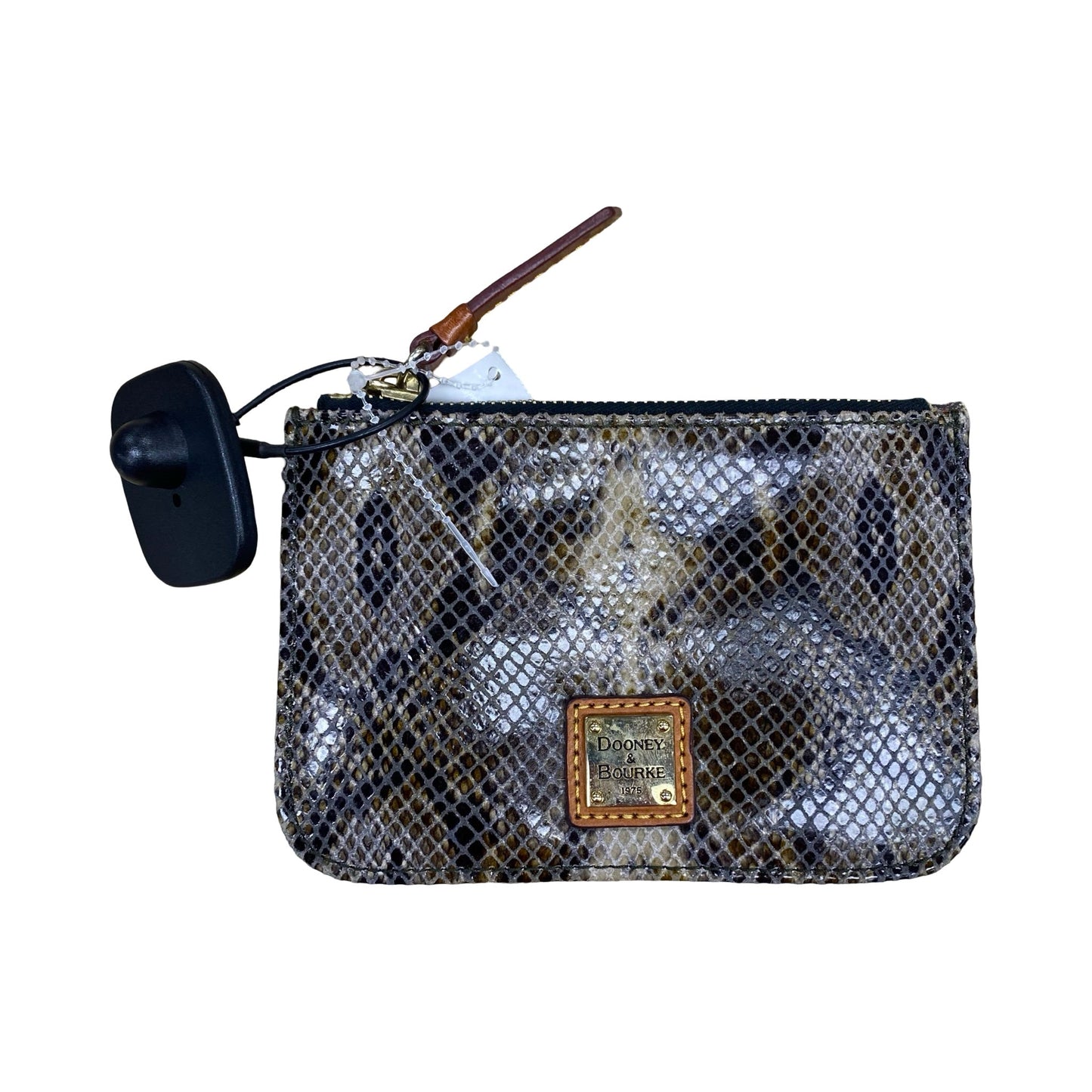Coin Purse Designer By Dooney And Bourke In Snakeskin Print, Size:Small