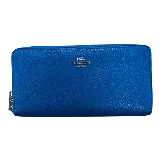 Wallet Designer By Coach In Blue, Size:Medium