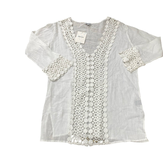 Swimwear Cover-Up By Clothes Mentor In White, Size:M
