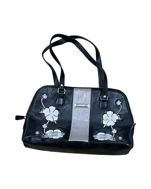 Handbag By Kenneth Cole Reaction In Black & Grey, Size:Large