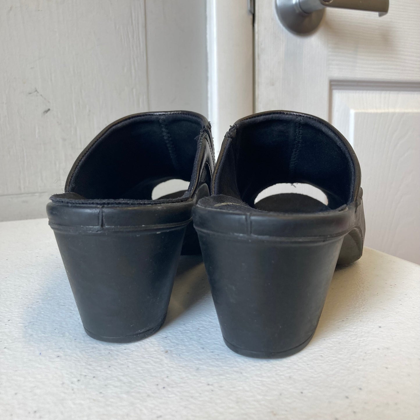 Sandals Heels Block By Romika In Black, Size:7.5