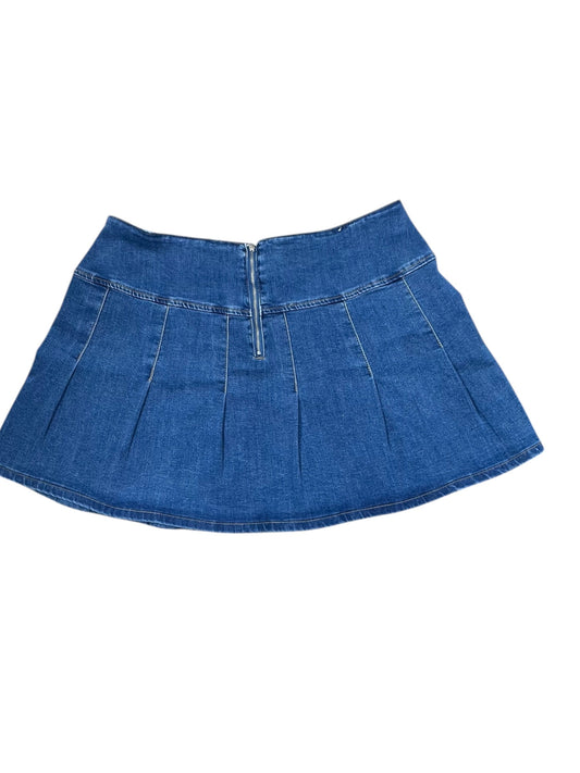 Skirt Mini & Short By Clothes Mentor In Blue Denim, Size:2X