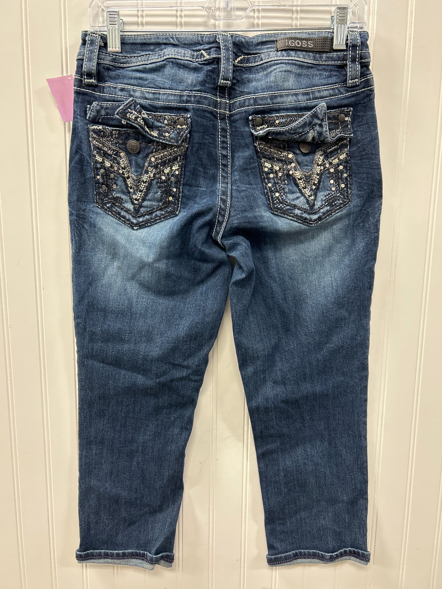 Capris By Vigoss In Blue Denim, Size:6