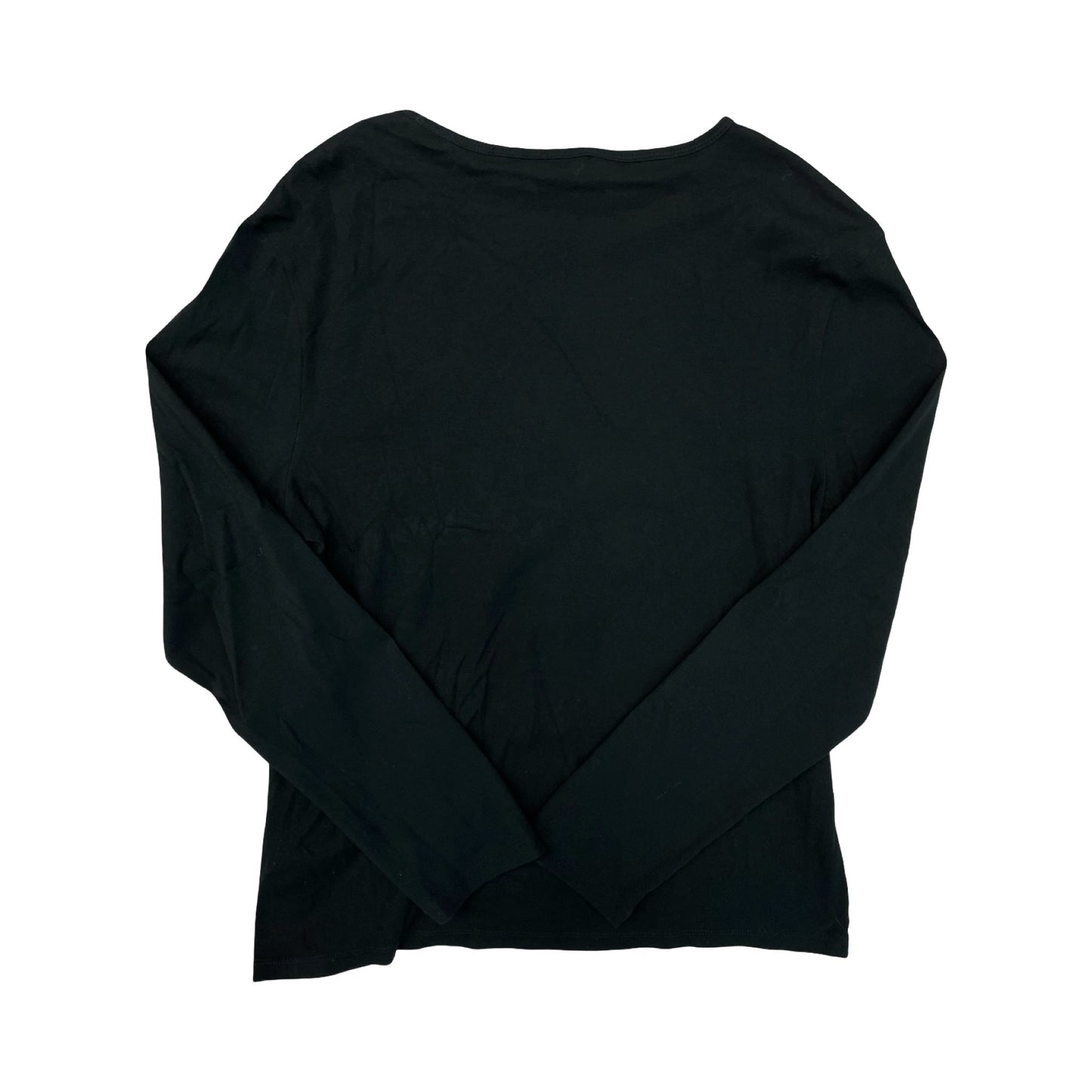 Top Ls Basic By Lauren By Ralph Lauren In Black, Size:Xl