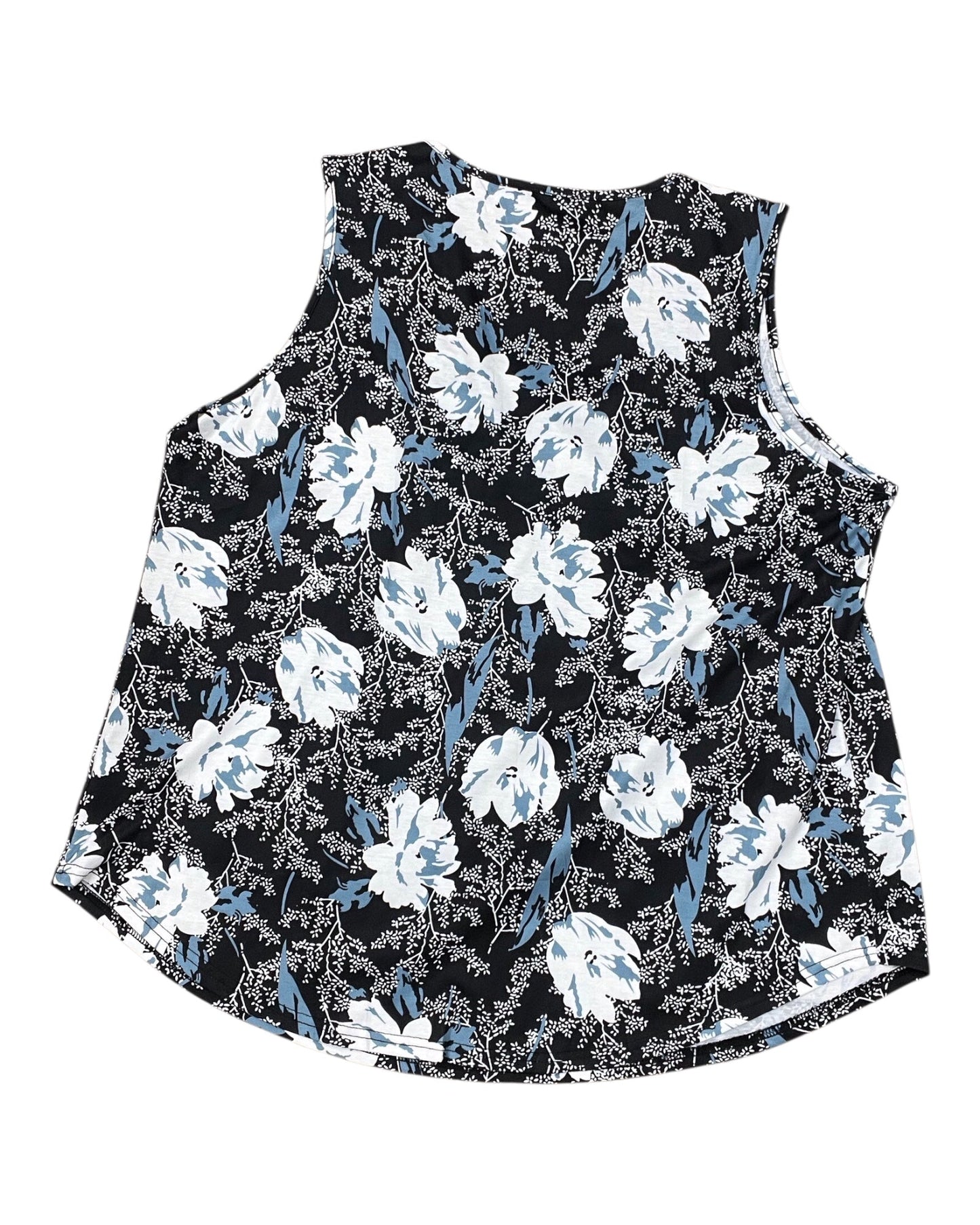 Top Sleeveless By Clothes Mentor In Black & Blue, Size:2X