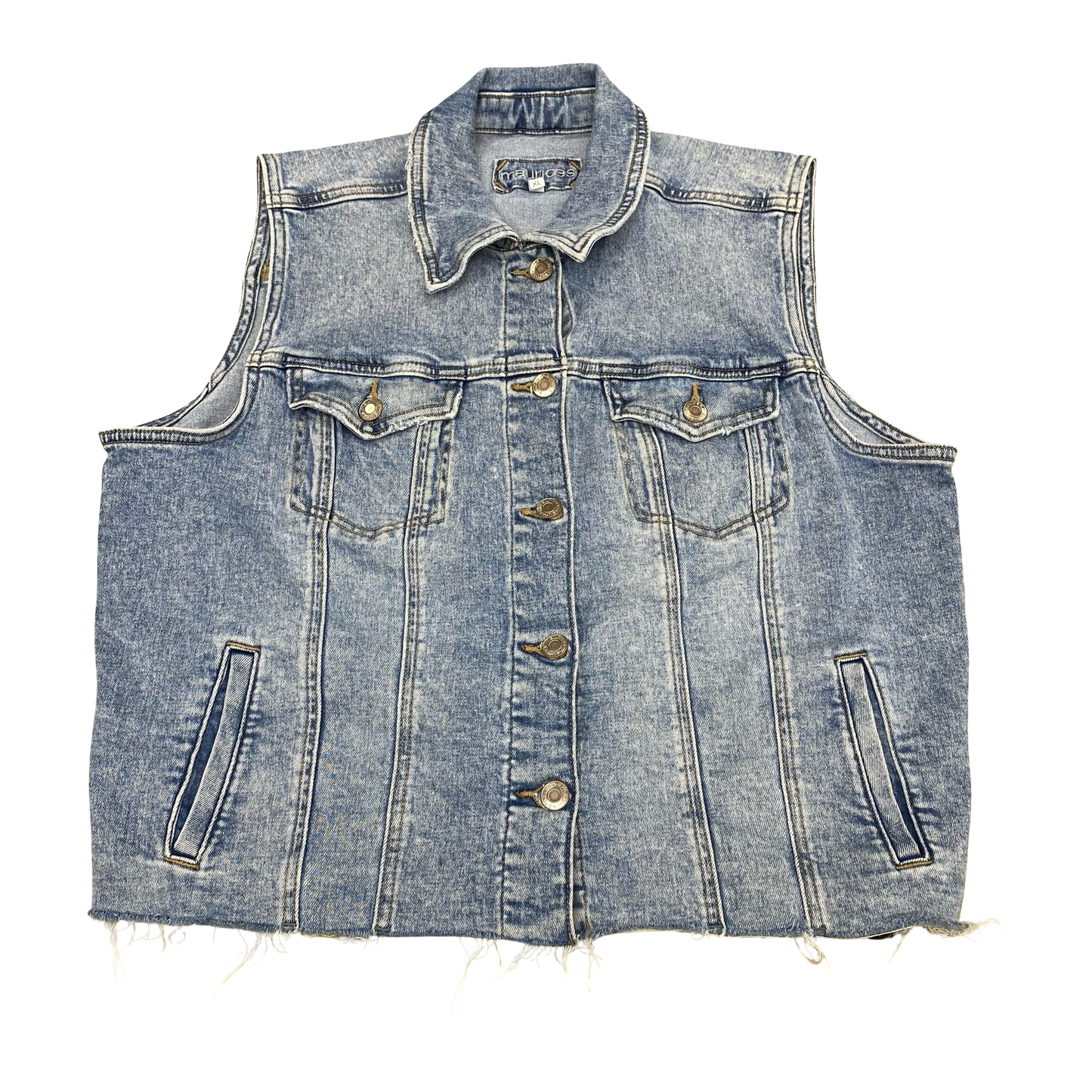 Vest Other By Maurices In Blue Denim, Size:Xl