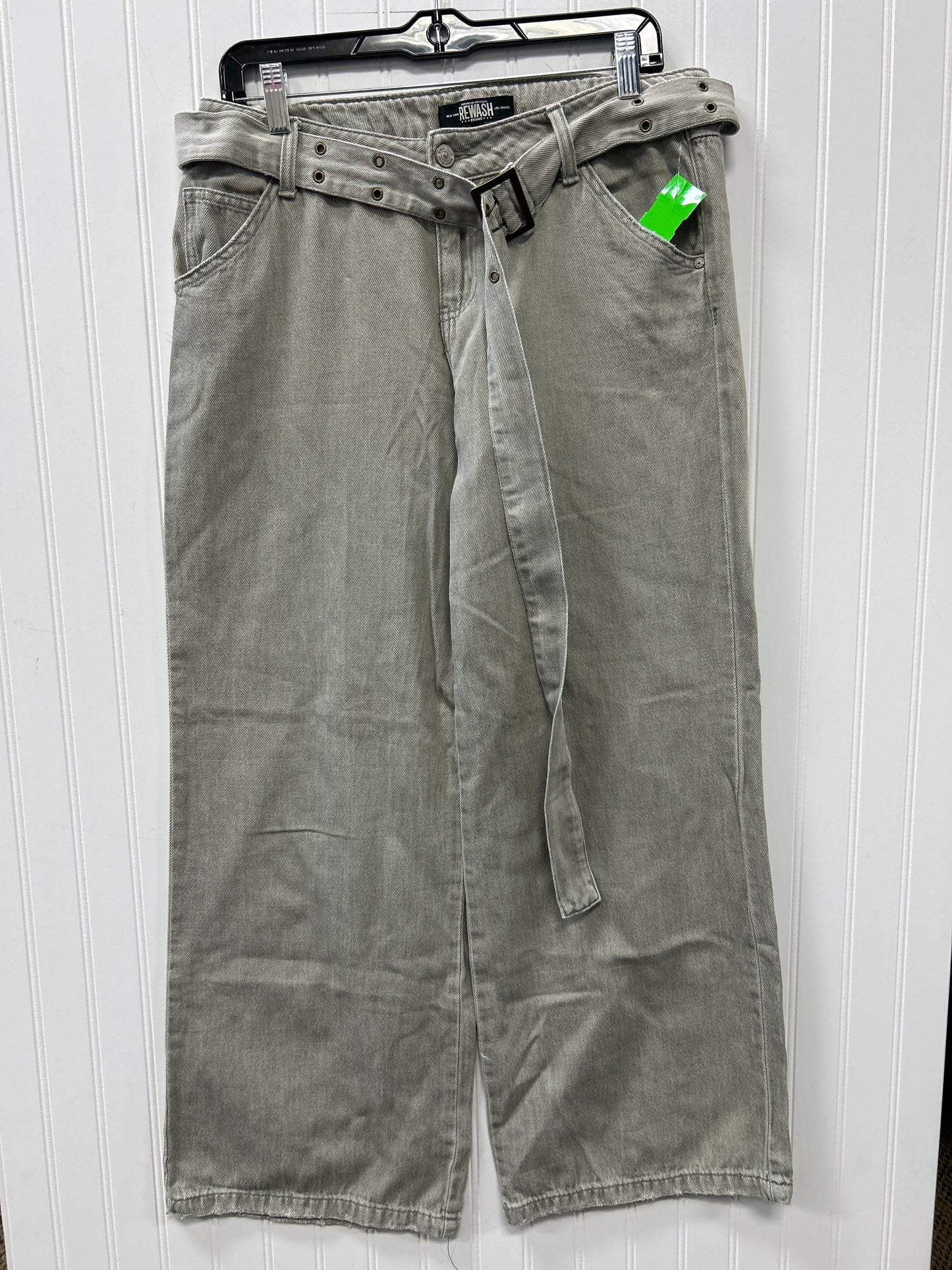 Jeans Wide Leg By Rewash In Grey Denim, Size:6