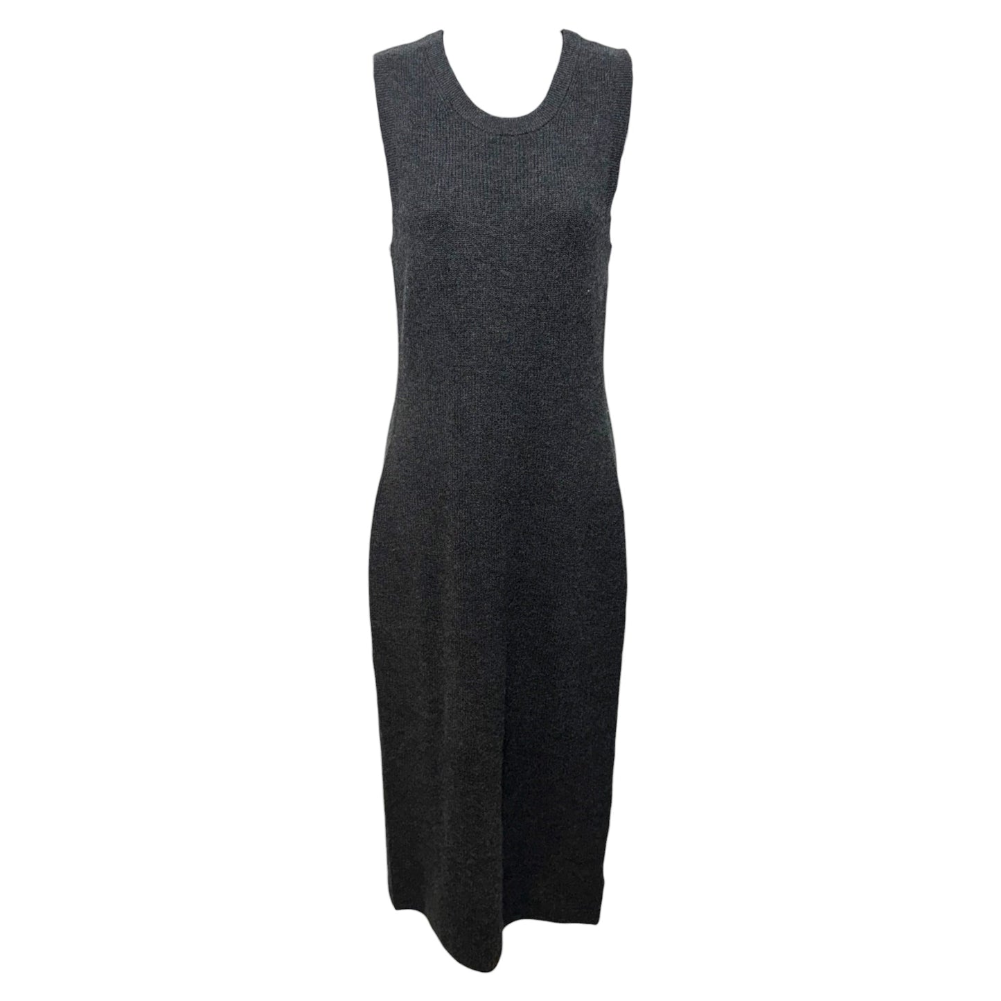 Mongolian Cashmere Sleeveless Midi Sweater Dress By Quince In Heather Charcoal, Size: S