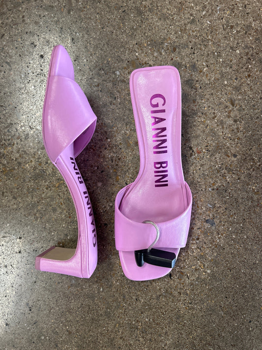 Sandals Heels Block By Gianni Bini In Pink, Size:6
