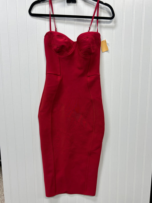 Dress Casual Midi By Fashion Nova In Red, Size:Xs