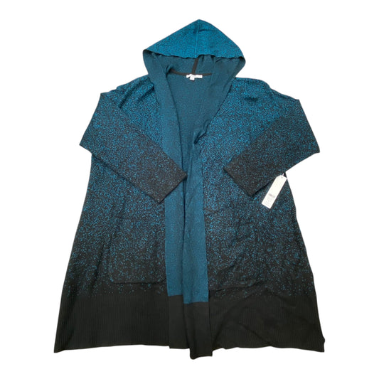 Sweater Cardigan By Chicos In Black & Green, Size:Xl