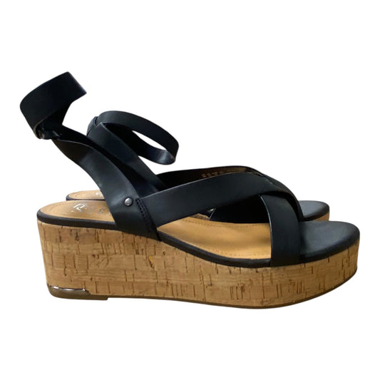 SANDALS HEELS PLATFORM by FRANCO SARTO In BLACK, Size: 9