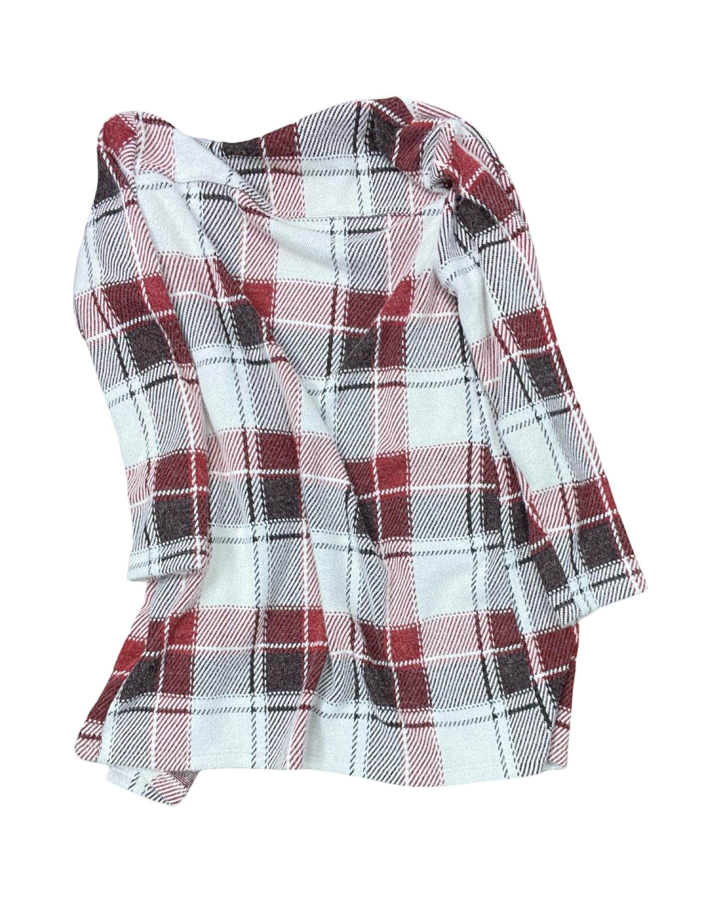 Jacket Shirt By Maurices In Red & White, Size:L