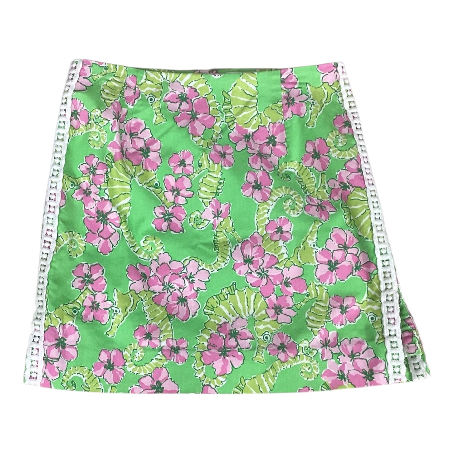 Skirt Designer By Lilly Pulitzer In Green & Pink, Size:8