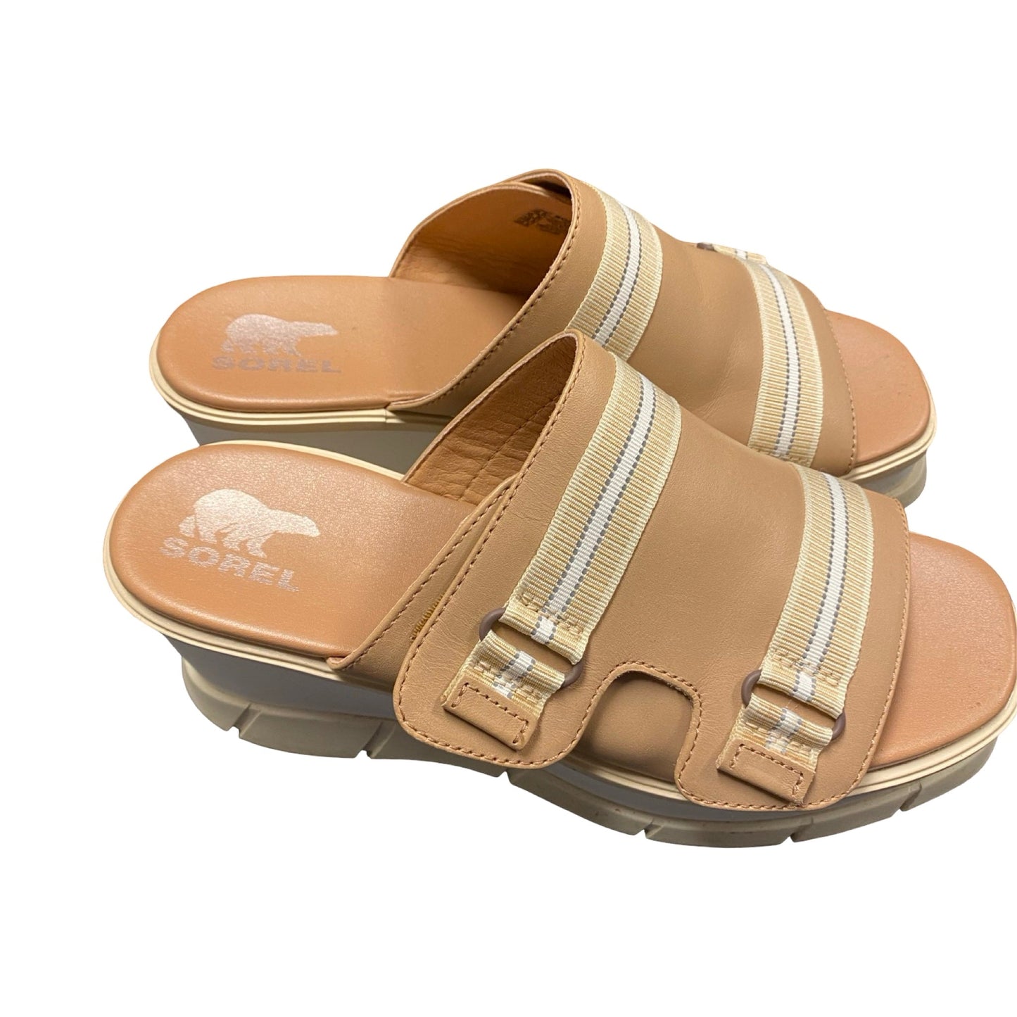 Sandals Designer By Sorel In Tan, Size:8.5