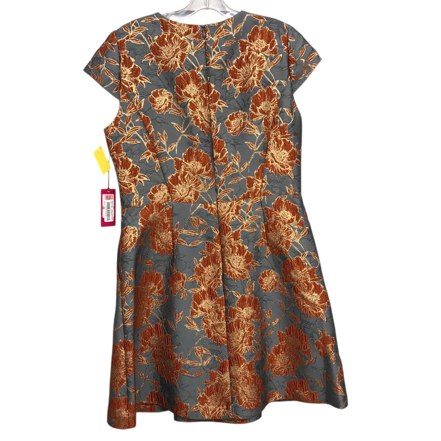 Dress Casual Short By Vince Camuto In Grey & Orange, Size:L