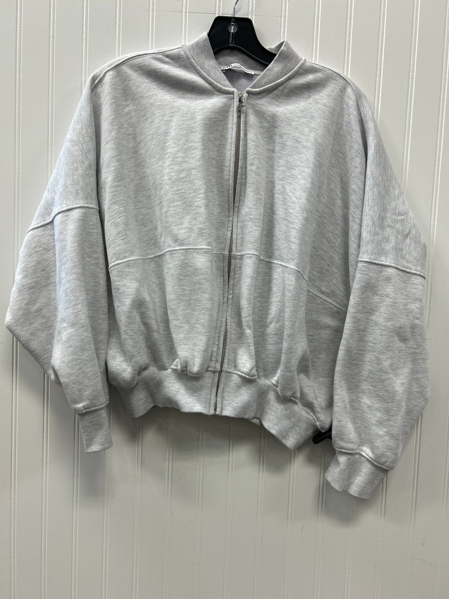 Sweatshirt Collar By Zara In Grey, Size:S