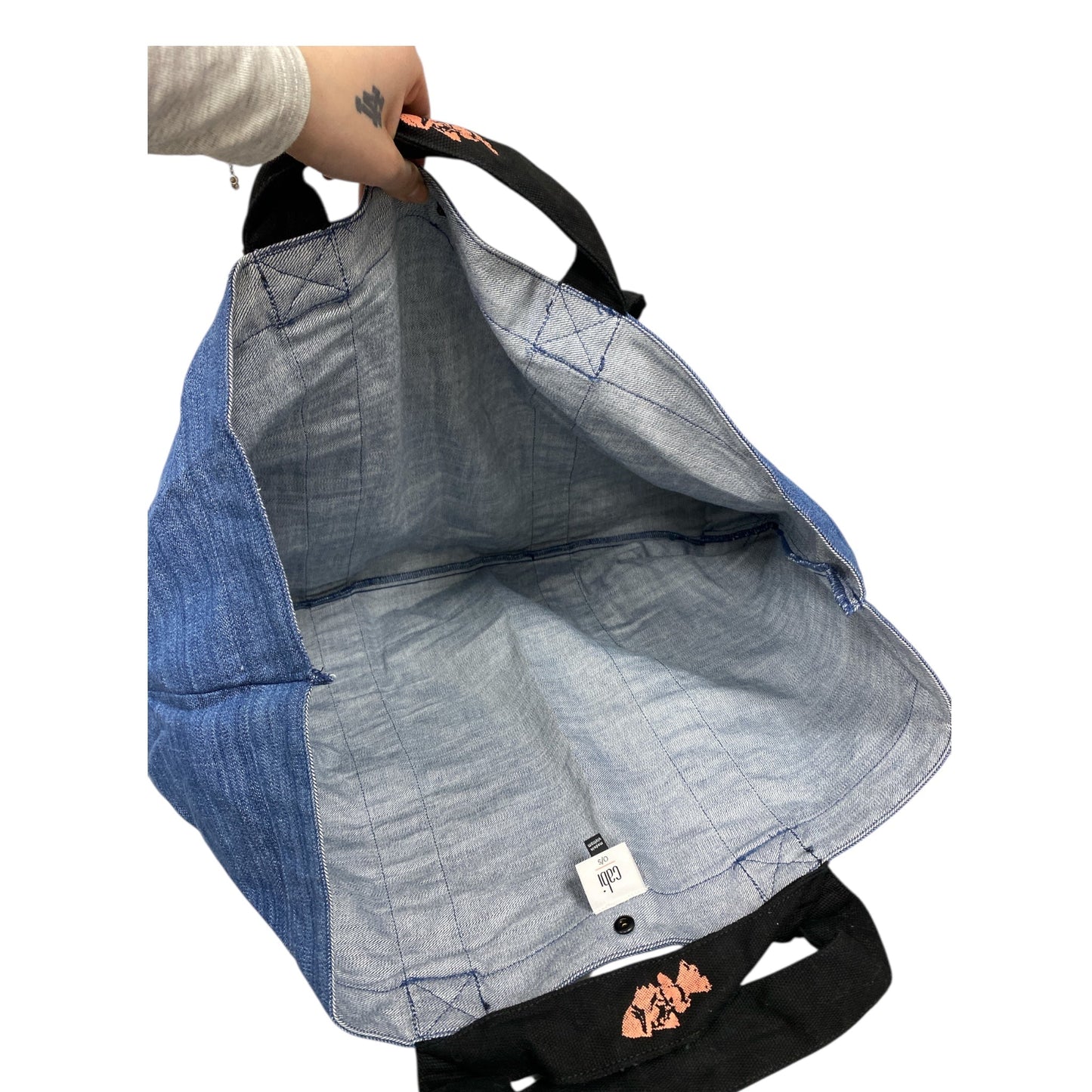 Tote By Cabi In Blue Denim, Size:Large