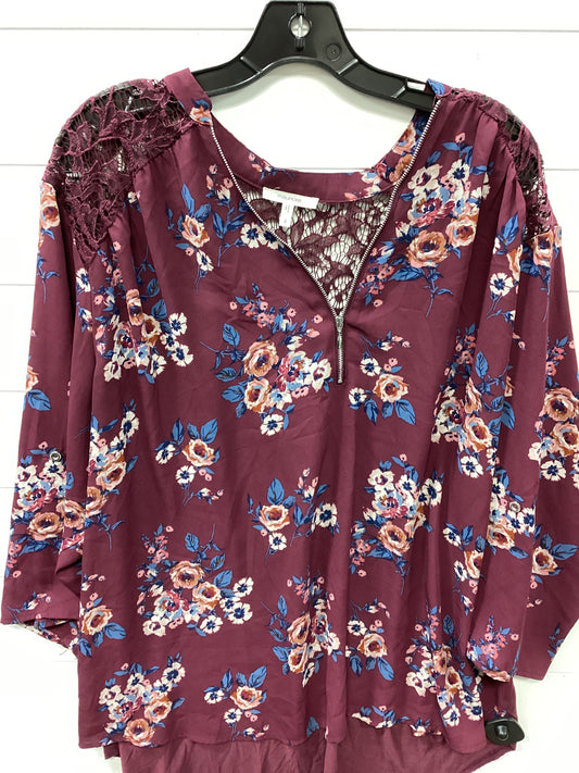 Top Ls By Maurices In Purple, Size:4X