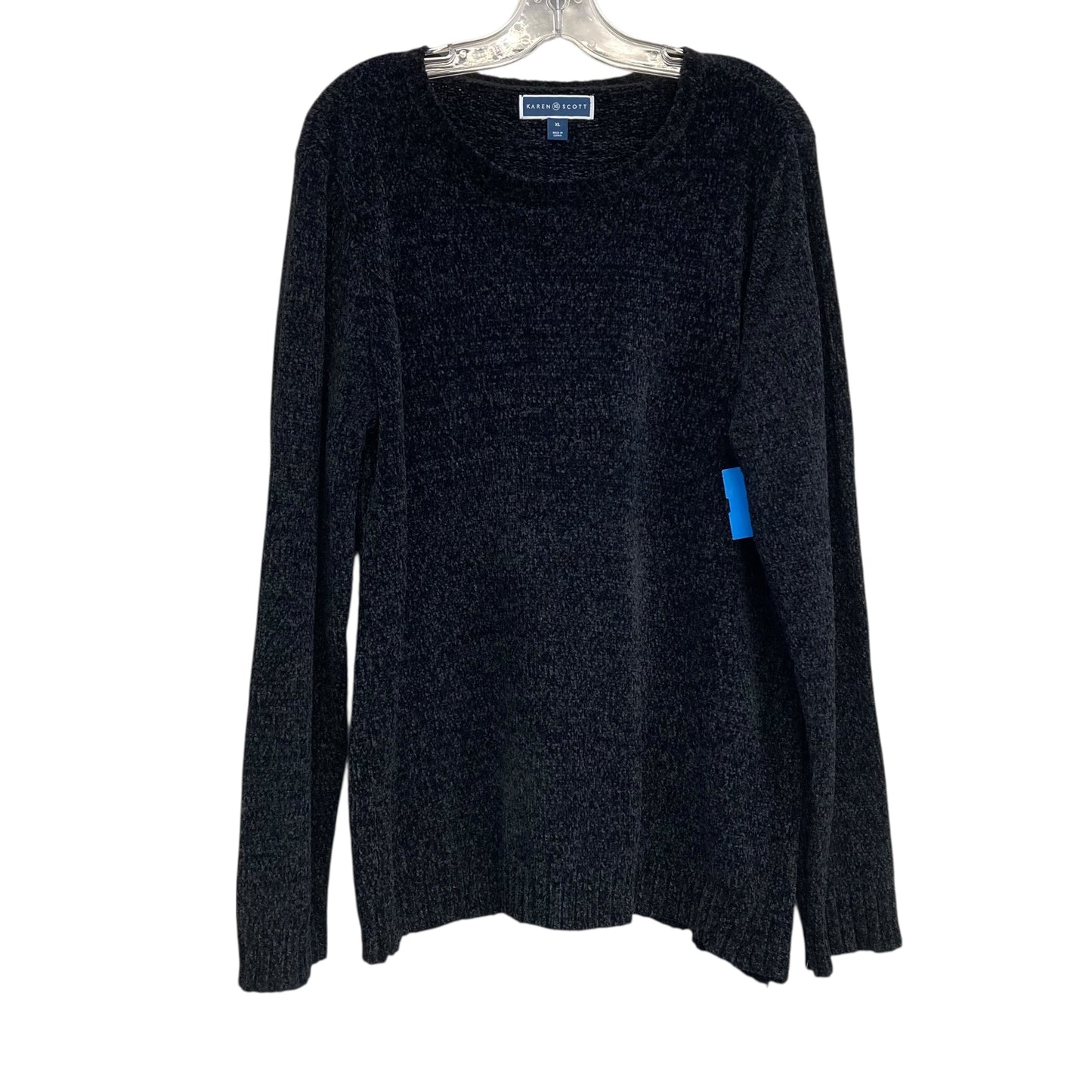 Sweater By Karen Scott In Black, Size:Xl