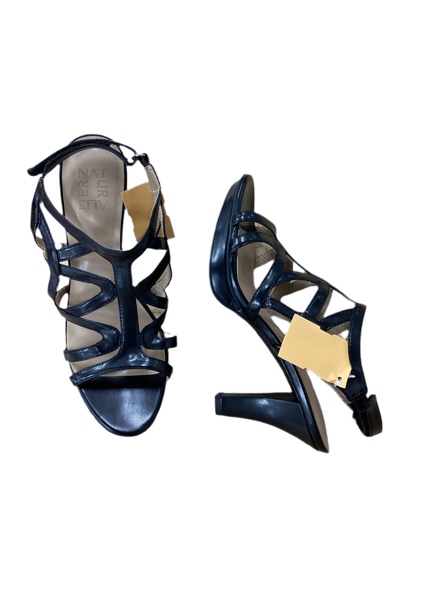 Sandals Heels Kitten By Naturalizer In Black, Size:8.5