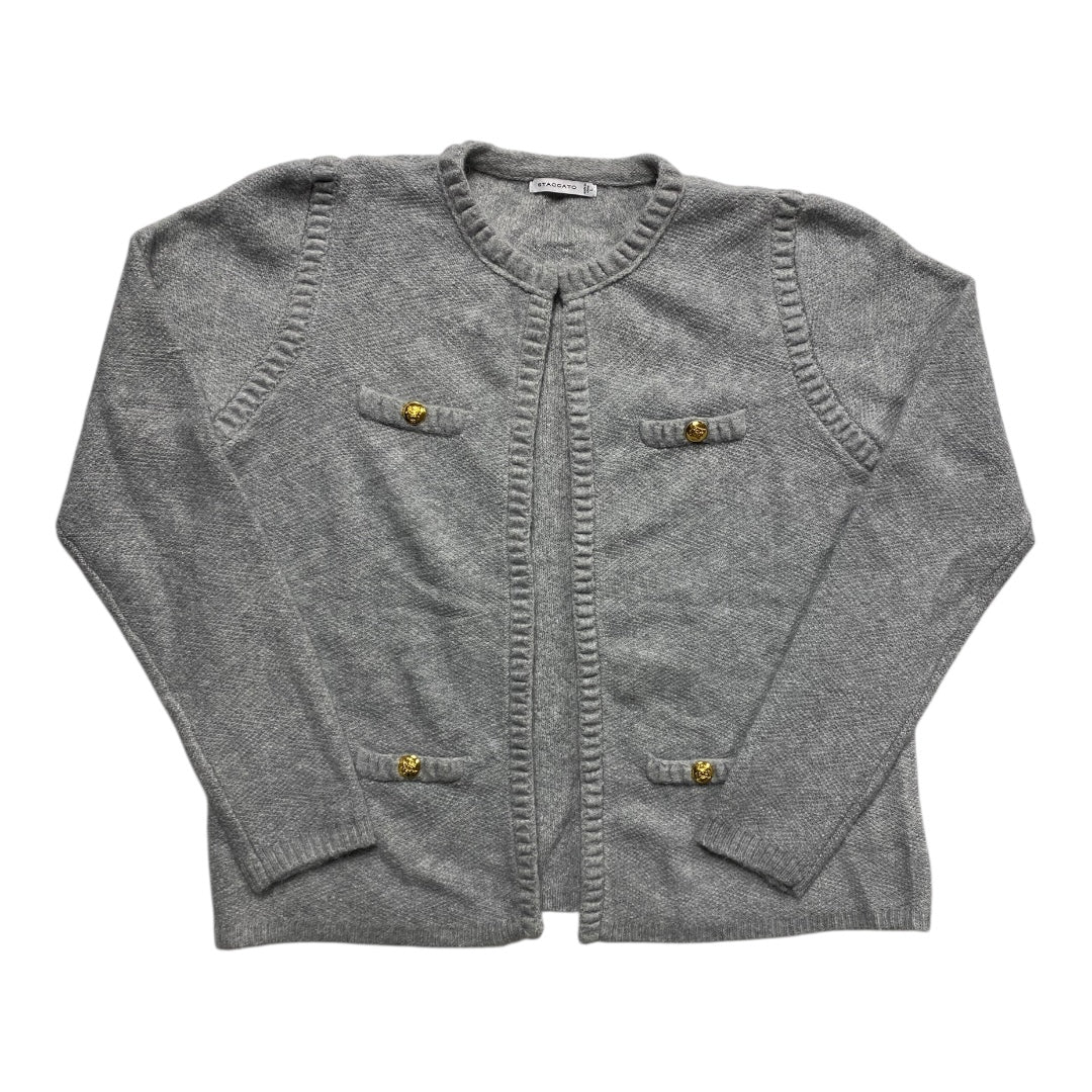 Sweater Cardigan By Staccato In Grey, Size:L