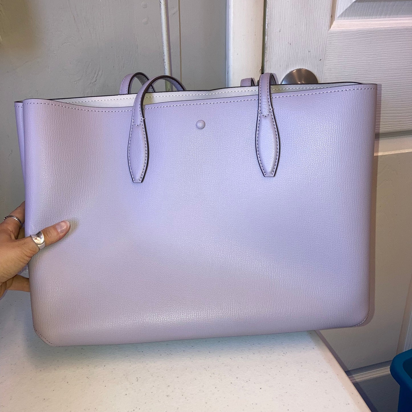 Tote Designer By Kate Spade In Purple, Size:Large
