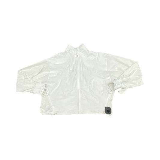 Athletic Jacket By Lululemon In White, Size:L