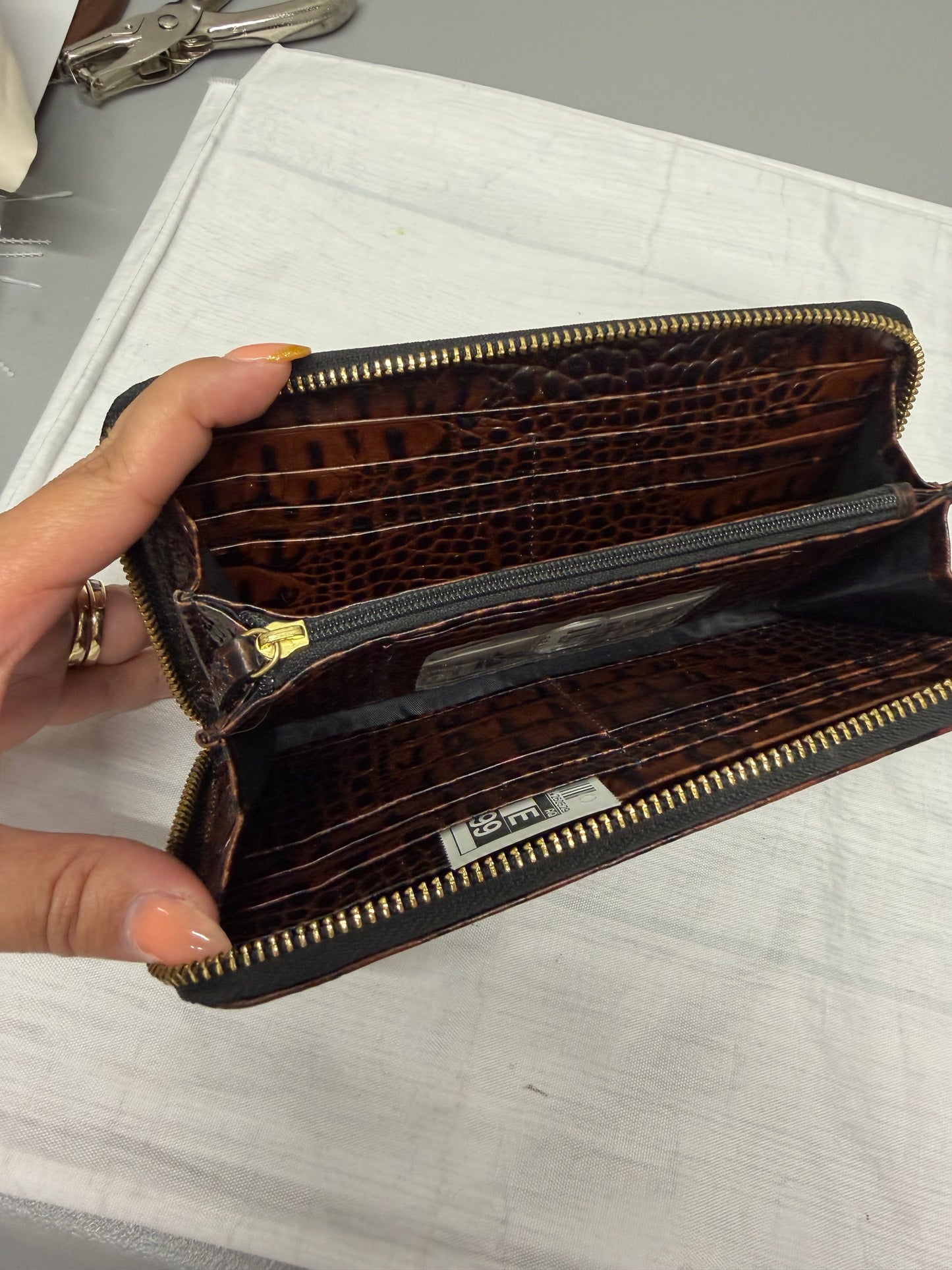 Wristlet Designer By Brahmin In Black, Size:Medium