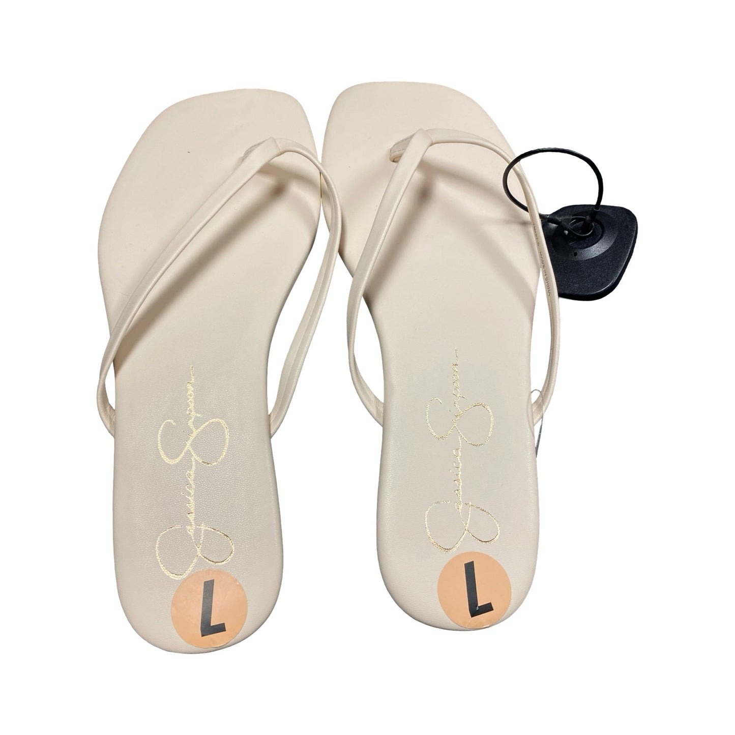Sandals Flip Flops By Jessica Simpson In Tan, Size:7