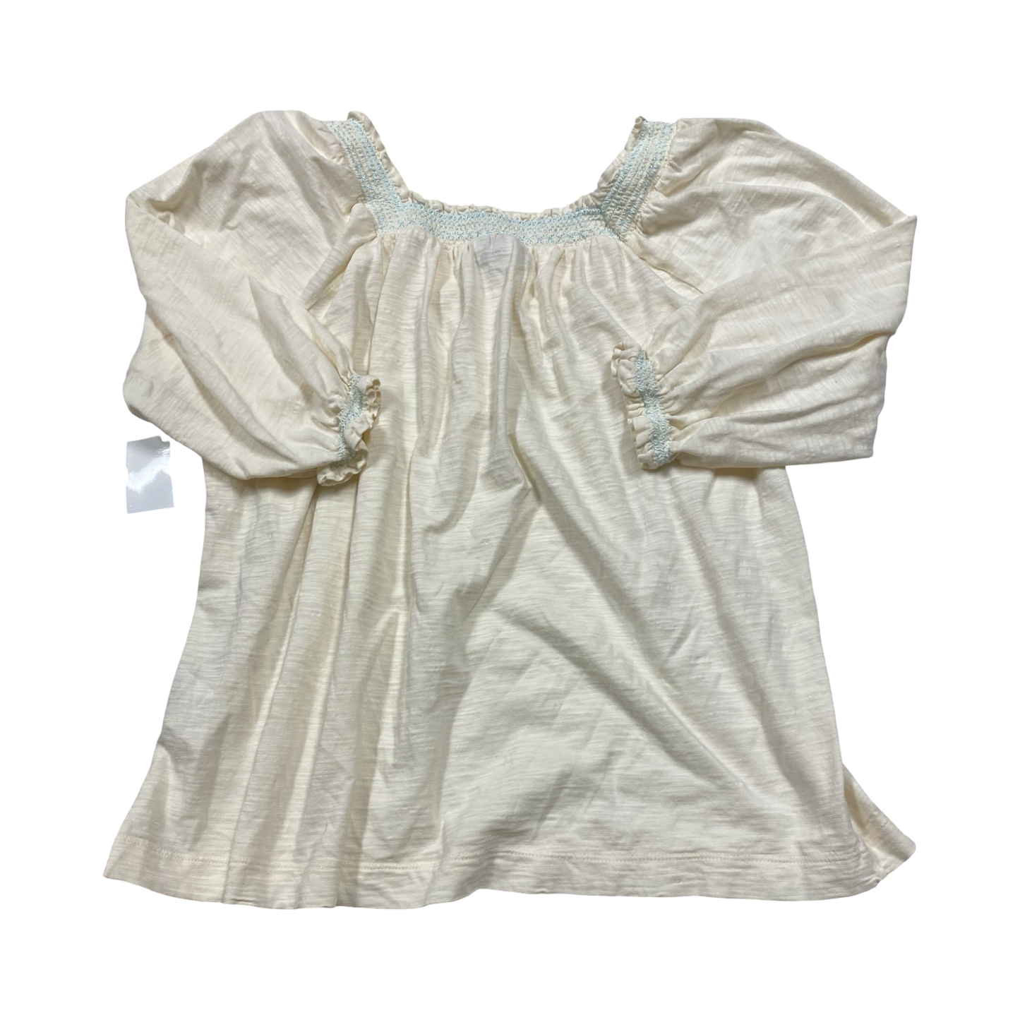 Top 3/4 Sleeve By Style And Company In Cream, Size:L