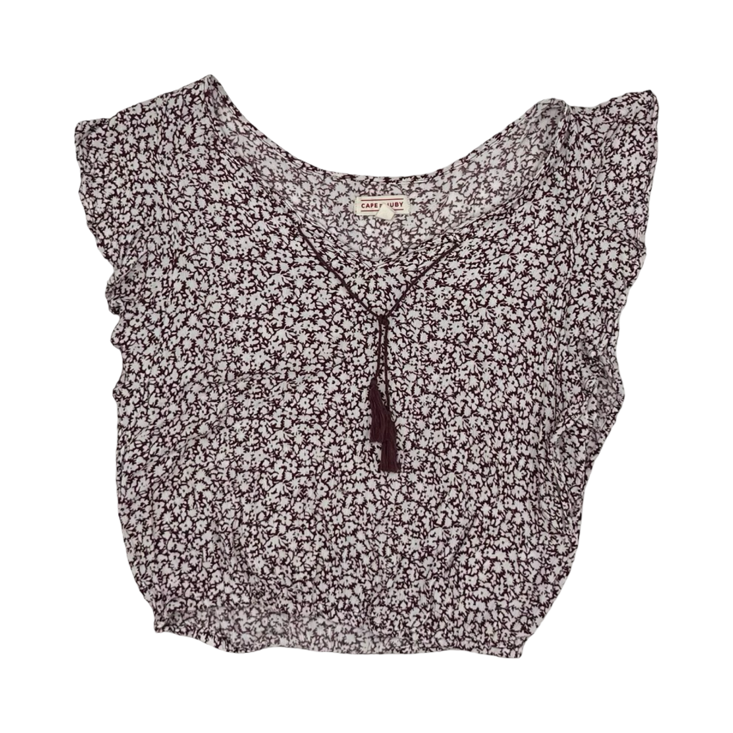 Blouse Ss By Clothes Mentor In Red & White, Size:M