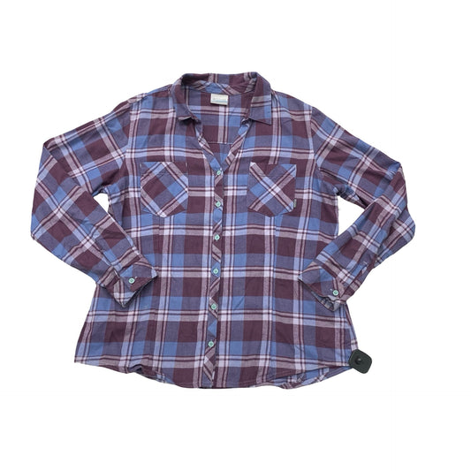 Top Ls By Columbia In Plaid Pattern, Size:Xl