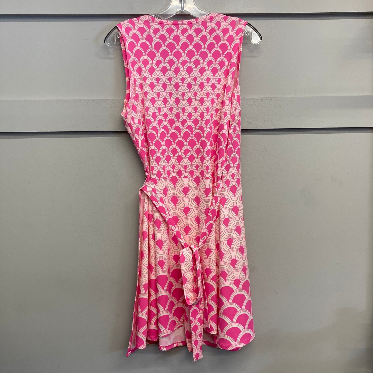 Dress Casual Short By Julie Brown In Pink & White, Size:L