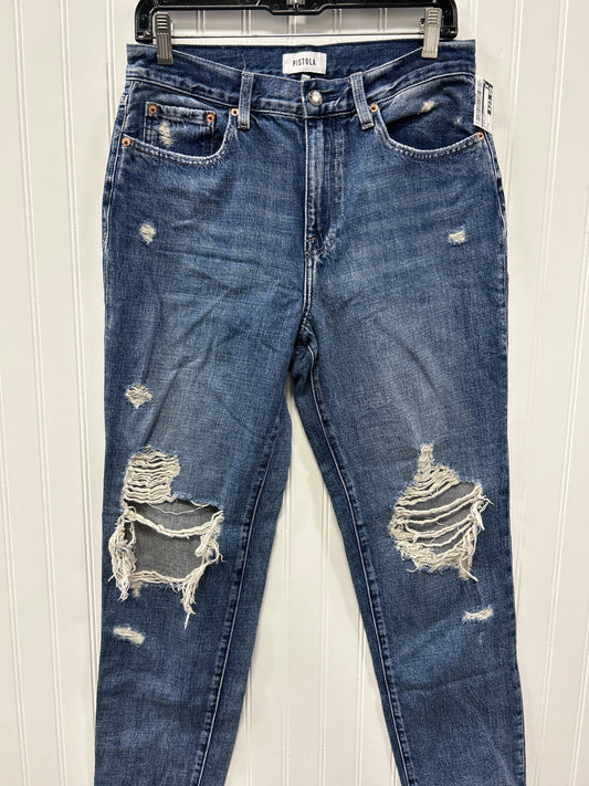 Jeans Straight By Pistola In Blue Denim, Size:6