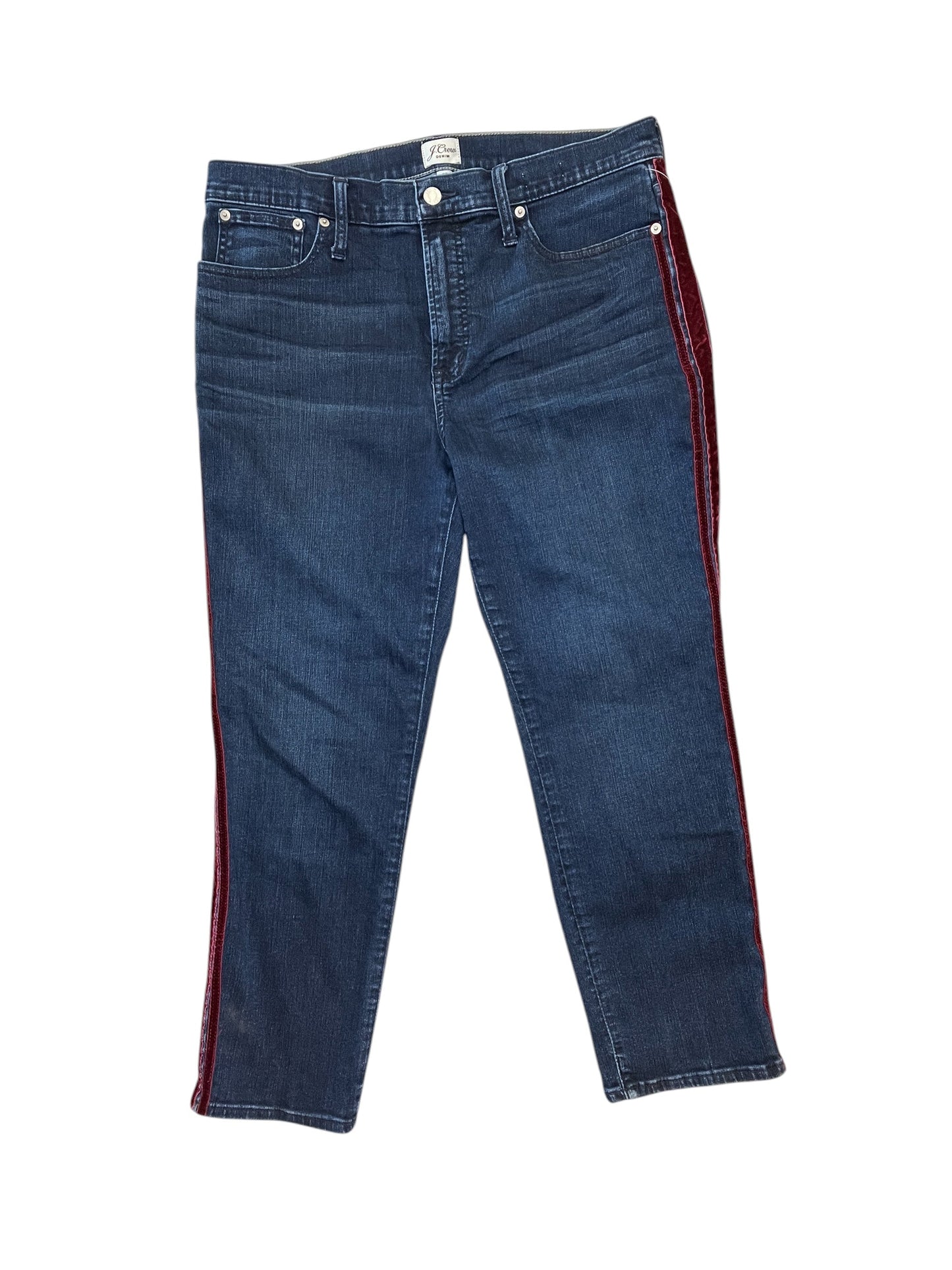 Jeans Straight By J. Crew In Blue Denim, Size:14