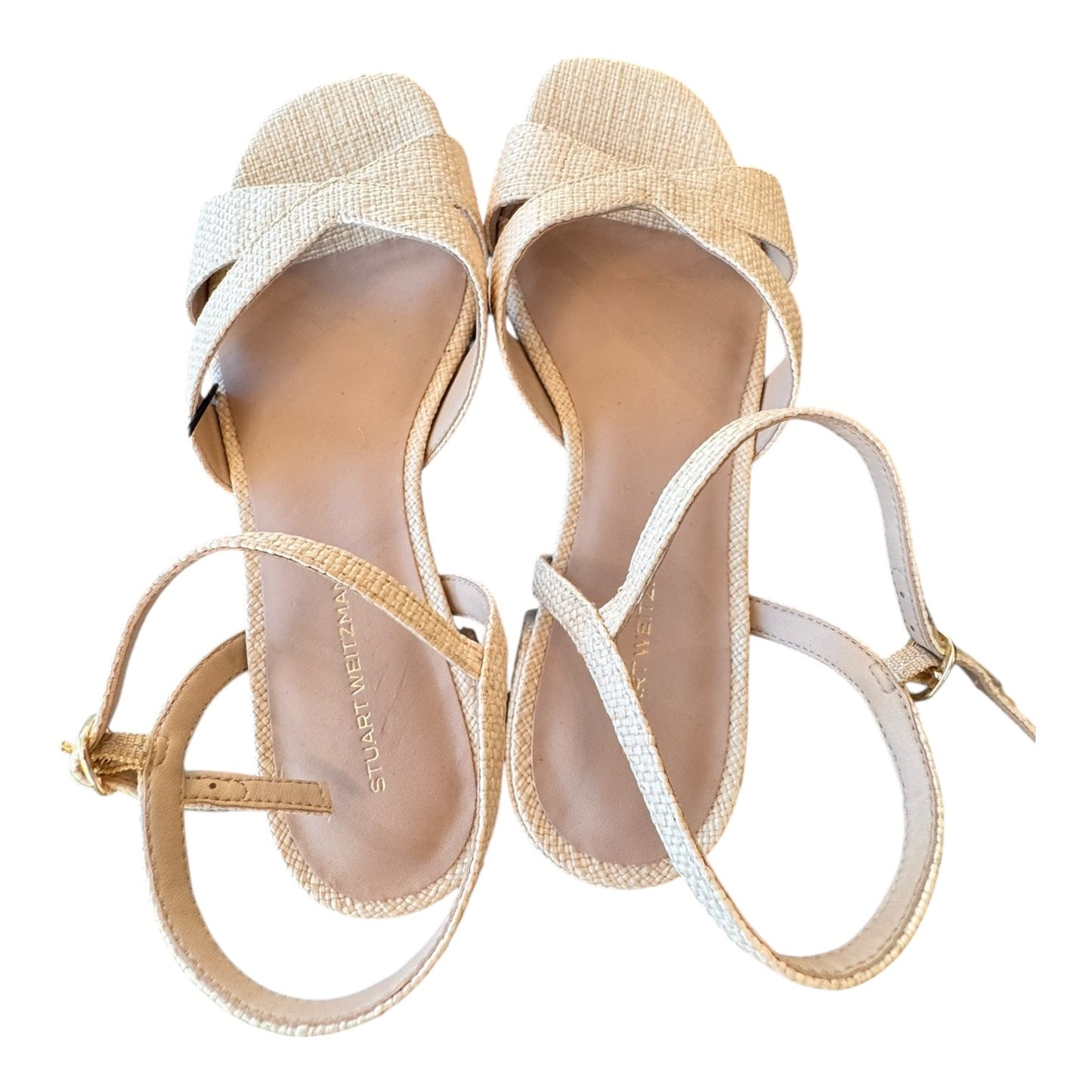 Shoes Heels Block By Stuart Weitzman In Tan, Size:7.5