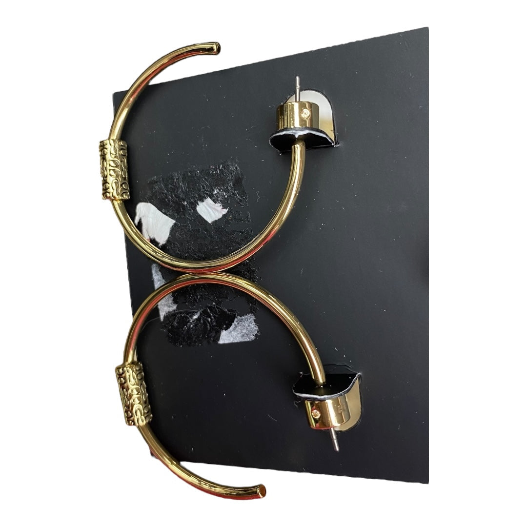 Earrings Designer By Coach In Gold