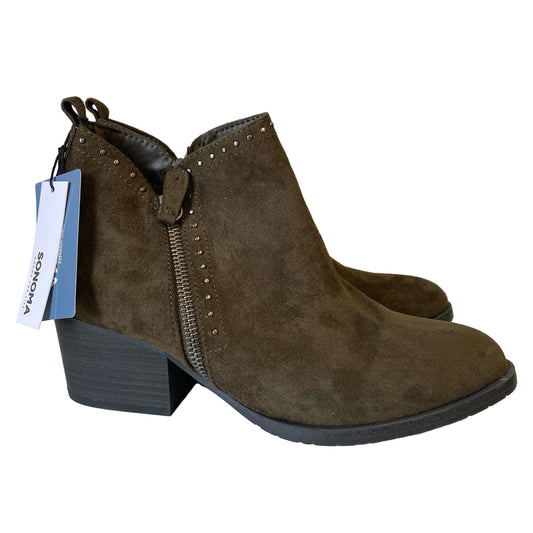 Boots Ankle Heels By Sonoma In Green, Size:8