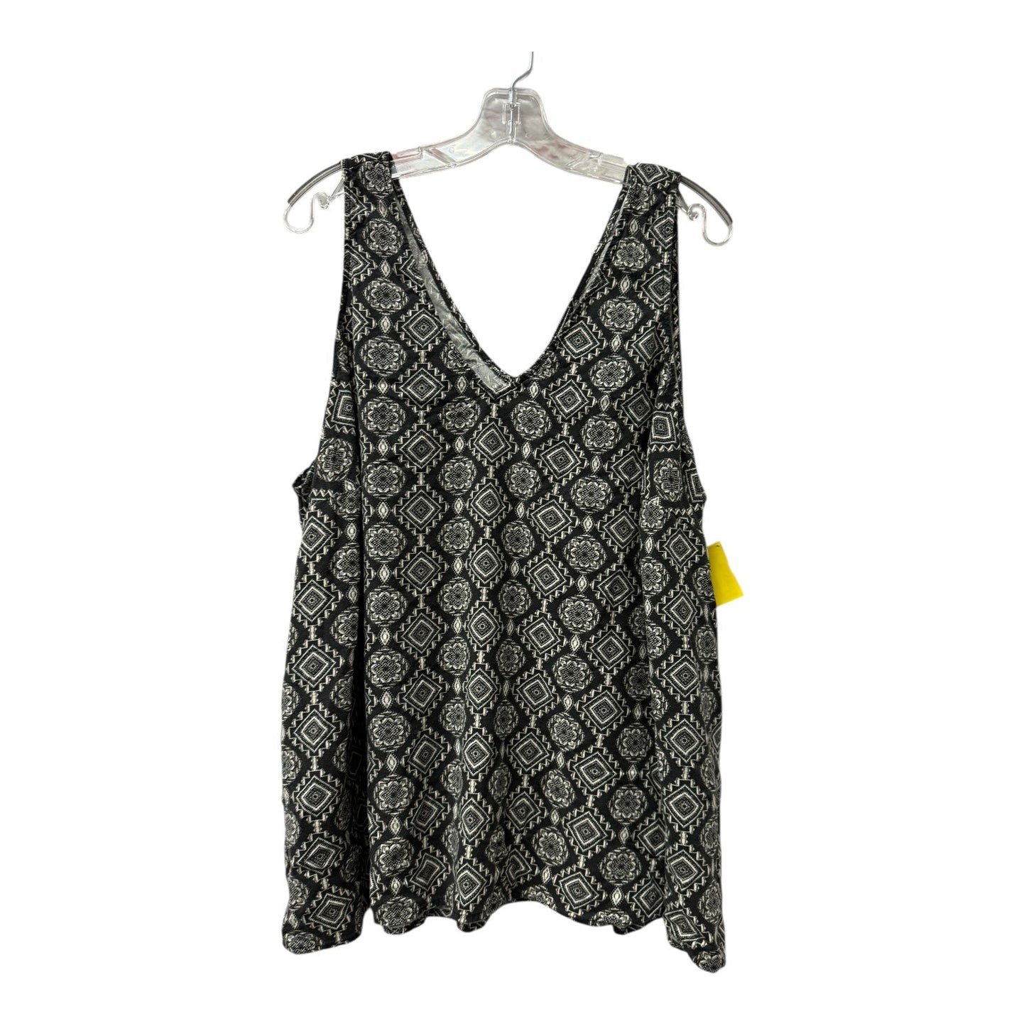 Top Sleeveless By Torrid In Black & White, Size:3X