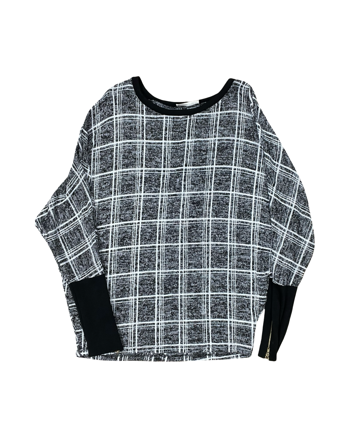 Top Ls By Clothes Mentor In Black & White, Size:Xl