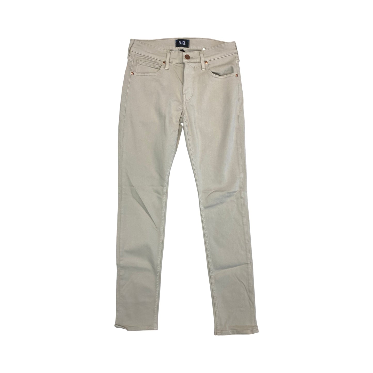 Jeans Straight By Paige In Cream Denim, Size:8