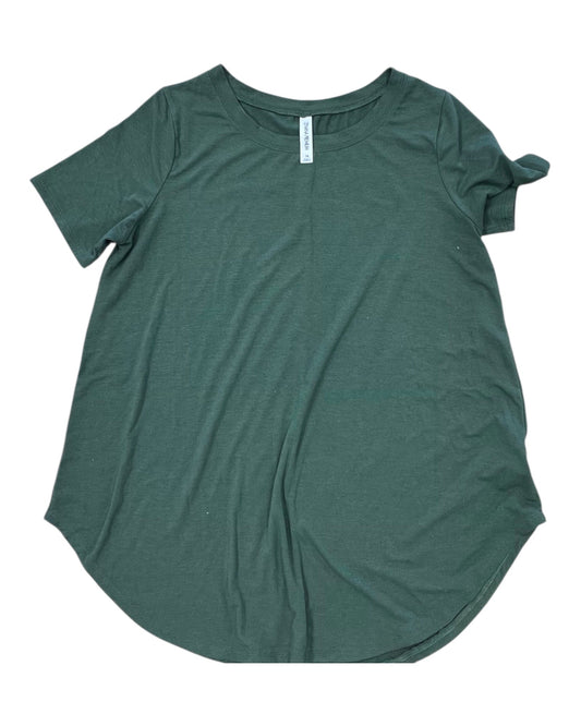 Top Ss Basic By Zenana In Green, Size:1X