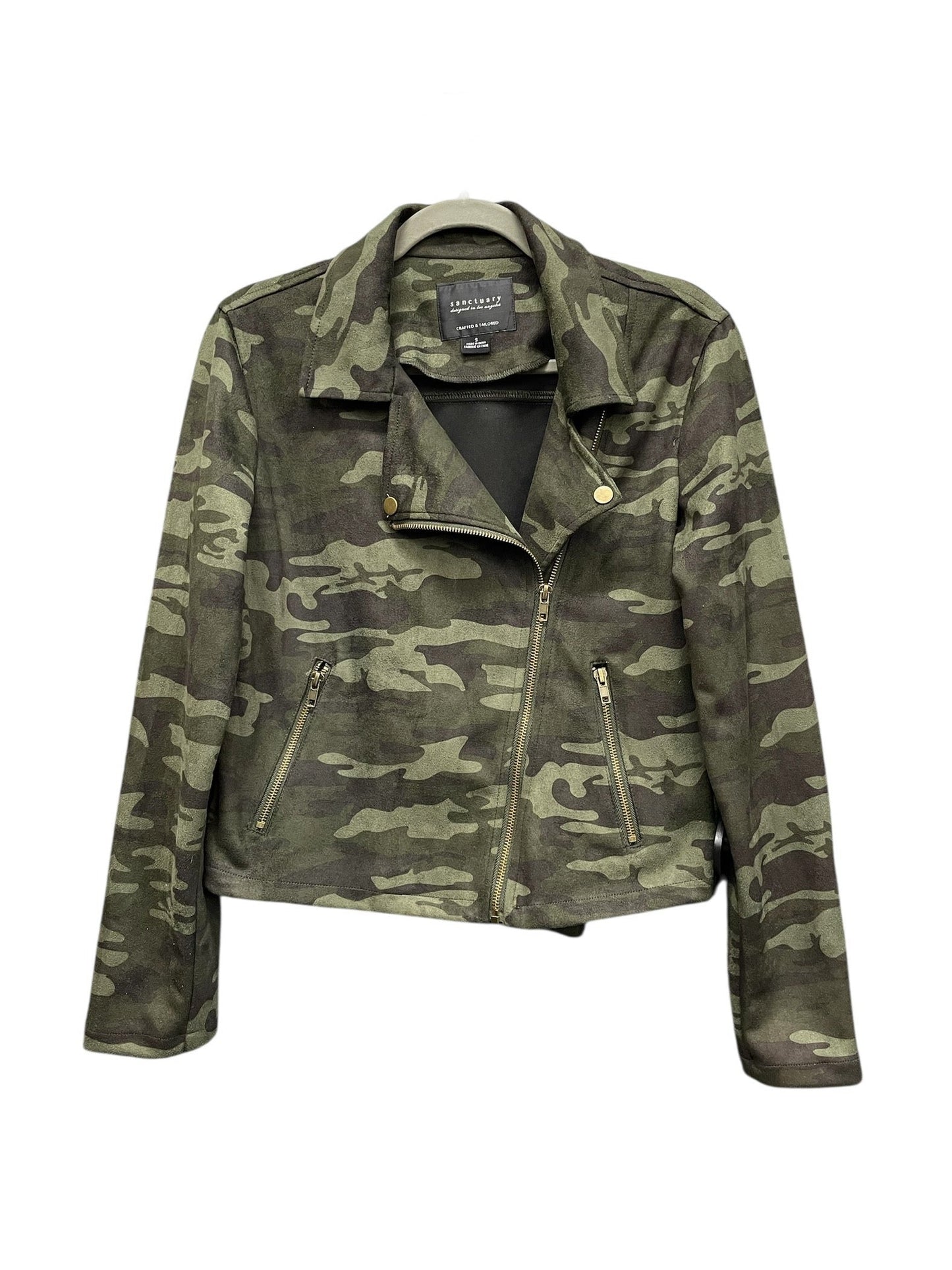 Jacket Moto By Sanctuary In Camouflage Print, Size: S