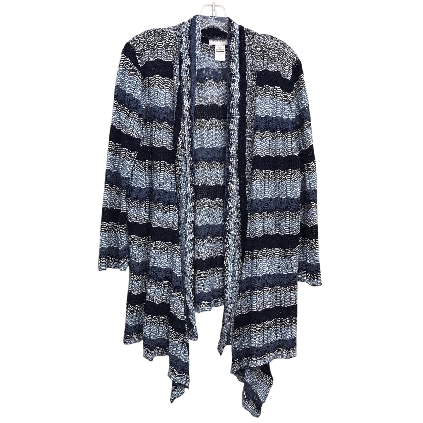 Sweater Cardigan By Avenue In Blue, Size:3X