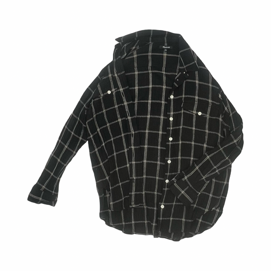 Blouse Ls By Madewell In Black & Tan, Size:M