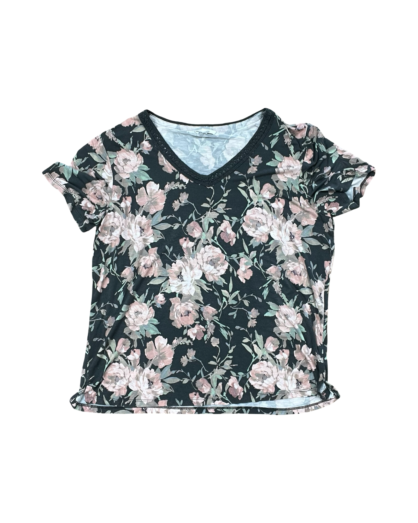 Top Ss By Maurices In Grey & Pink, Size:L